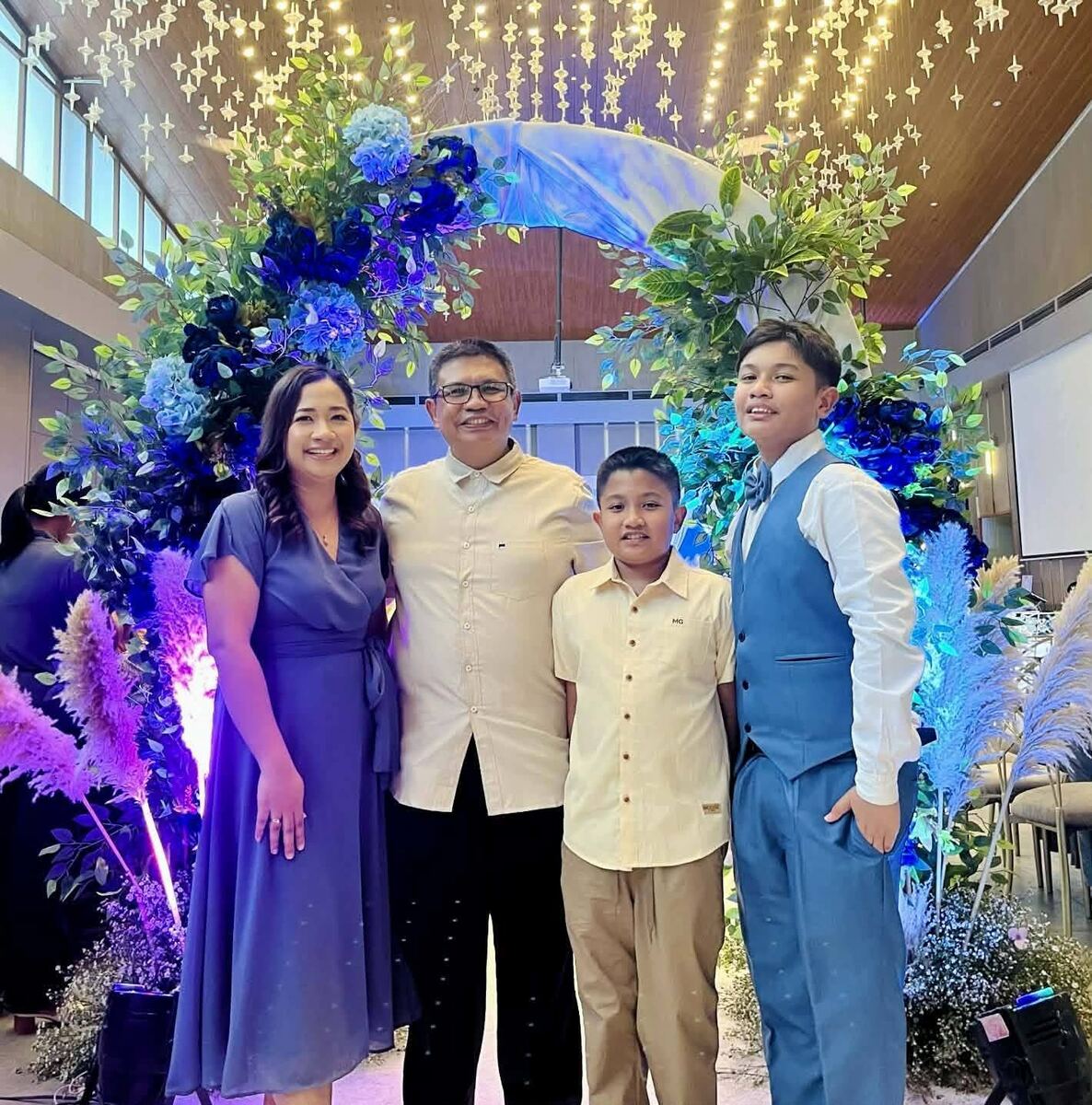 Pastor El Ross Simon Saberola with his wife, Nelly Jane, and their sons, Marcus and Lucas